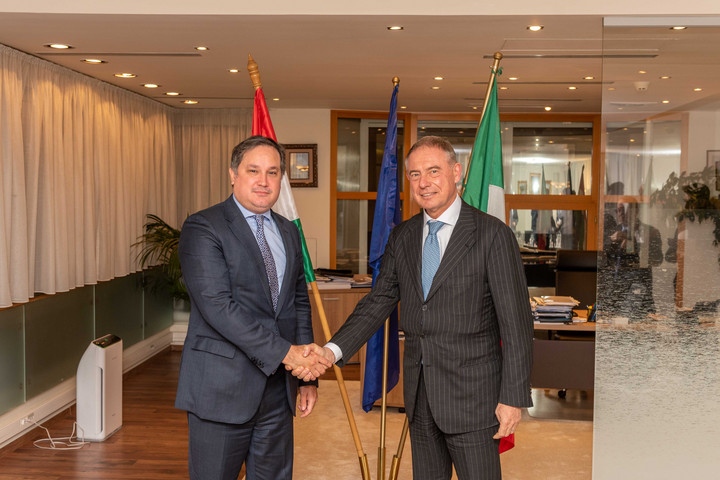Fotó: GFM Nagy Márton fogadta Adolfo Urso vállalkozásokért és a „Made in Italy” koordinálásáért felelős olasz minisztert