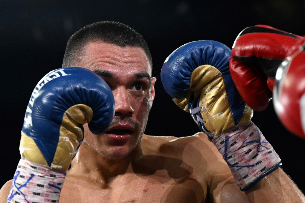 Fotó: AFP/Saeed Khan Tim Tszyu úton a 22. profi győzelme felé Sydneyben