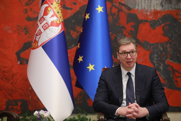 Fotó: Anadolu Agency via AFP/Milos Miskov Vučić a nemzetközi jog betartását kéri
