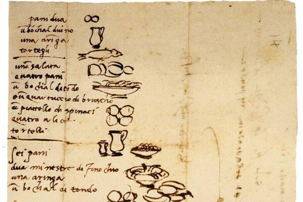 Fotó: Wikimedia.org Michelangelo képpel illusztrálta bevásárlólistáját