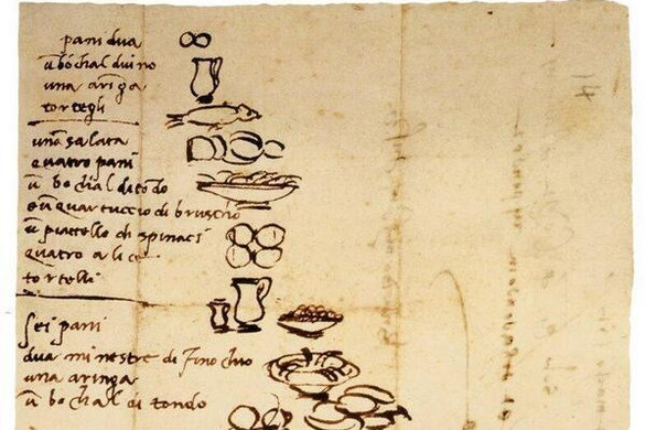Michelangelo képpel illusztrálta bevásárlólistáját