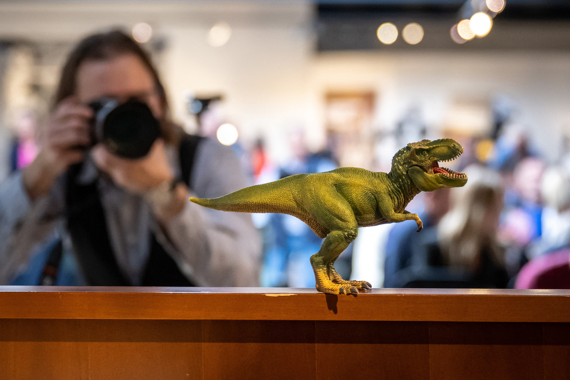 Április 18., kedd: Hihetetlen összegért kelt el egy Tyrannosaurus rex-csontváz. Közel ötmillió svájci frankért vihették el egy zürichi árverésről a T-rex maradványait. Az auckió résztvevői a képen látható dínóval is találkozhattak.