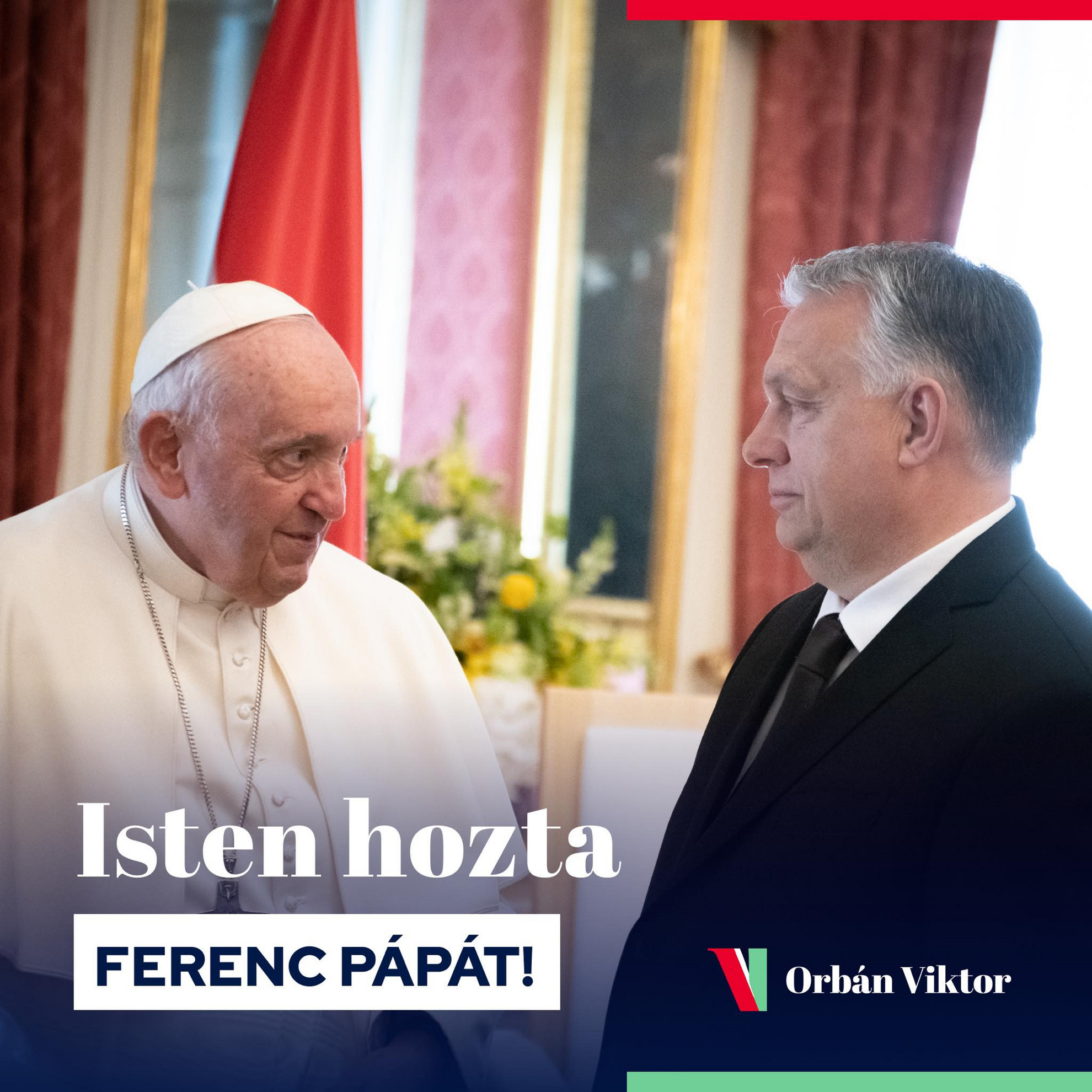 A miniszterelnök közösségi oldalán is köszöntötte az egyházfőt