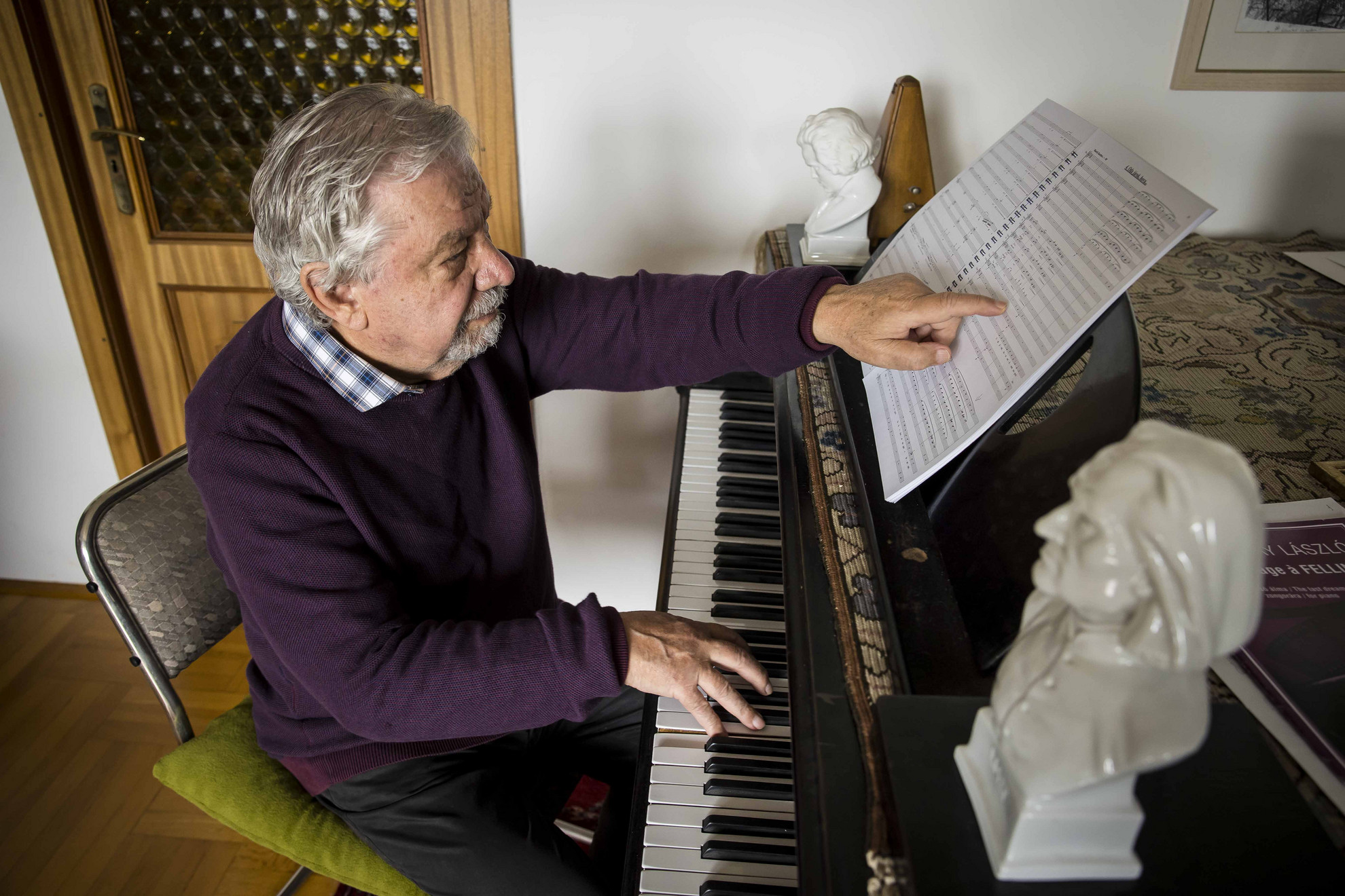 A zongorán Liszt szobra, akinek legnehezebb etűdje, a Wilde Jagd alapvetően változtatta meg a zeneszerző életét