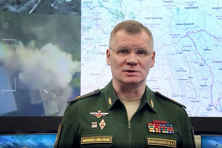 Fotó: AFP/Russian Defence Ministry A „georgiai légióra” mért Iszkander-csapásról számolt be az orosz katonai szóvivő