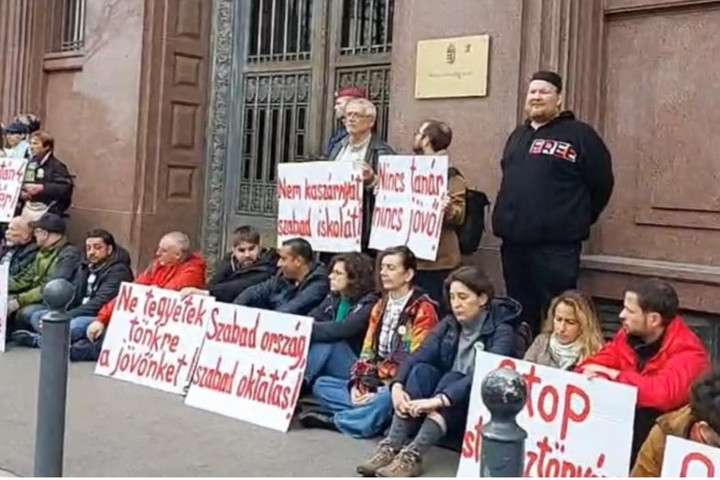 Fotó: Facebook - Borbély Ádám Pedagógusnak álcázott baloldaliak szítják a feszültséget