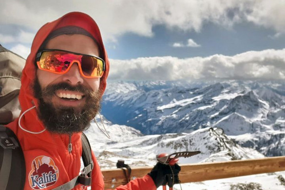 Keresik Győrffy Ákos hegymászót a Monte Rosa-masszívumon