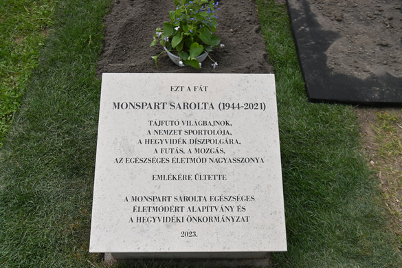 Emléktáblát avattak Monspart Sarolta tájfutó világbajnok tiszteletére