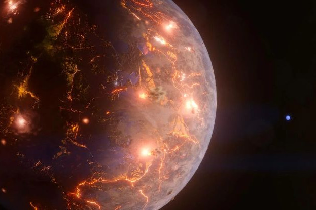 Tomboló vulkánokkal borított Föld-szerű világot találhattak