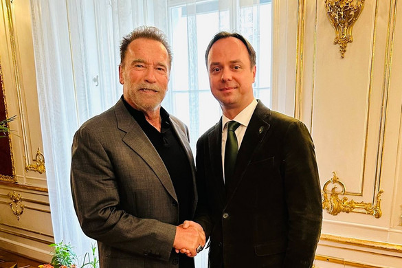 Magyar politikussal találkozott Arnold Schwarzenegger