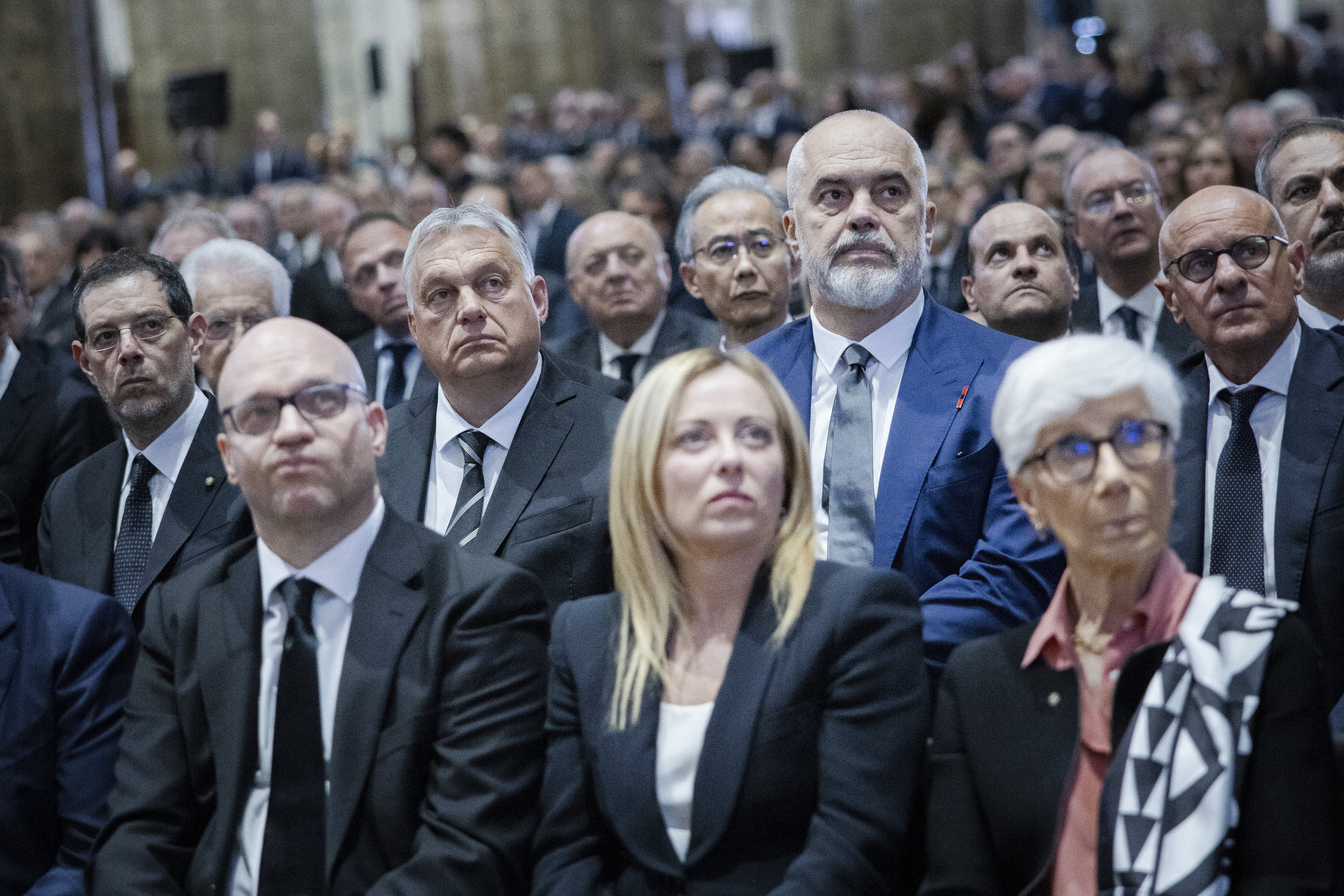 Fotó: MTI/Miniszterelnöki Sajtóiroda/Fischer Zoltán Giorgia Meloni olasz kormányfő és Orbán Viktor miniszterelnök