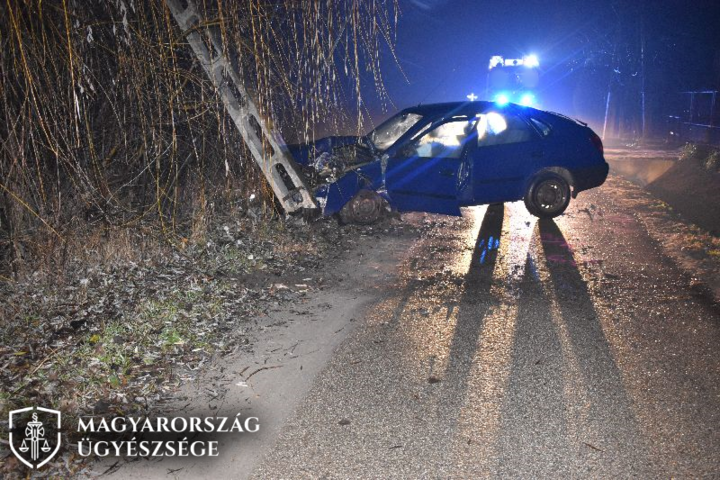 Fotó: Ügyészség 2300 háztartásban ment el az áram az ittas sofőr miatt