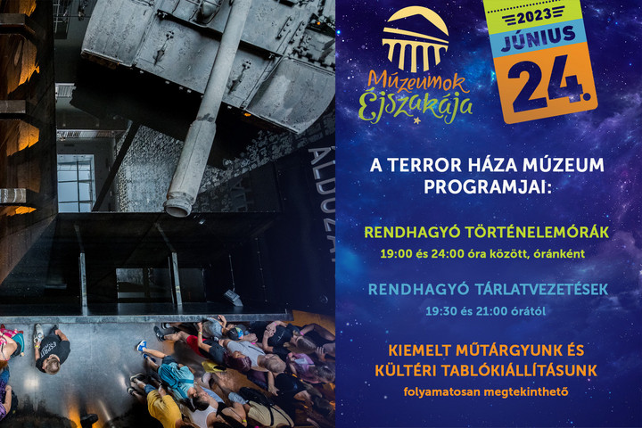 Fotó: Facebook/Terror Háza Múzeum/House of Terror Museum Rendhagyó történelemórák és tárlatvezetések várják az érdeklődőket a Terror Háza Múzeumban