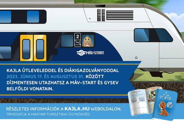 Kajla-útlevéllel az idei nyári szünetben is ingyen utazhatnak a kisiskolások