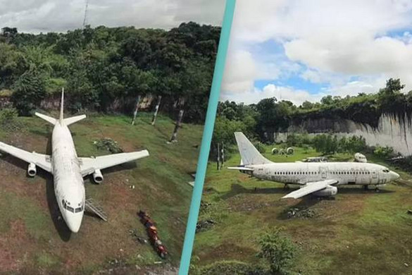Egy rejtélyes Boeing 737-es egy mezőn