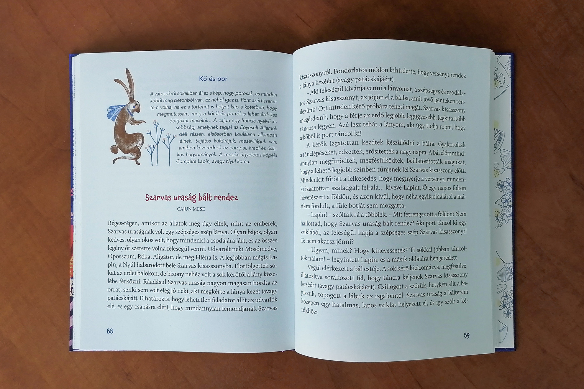 Nyúl koma, aki bátran nevezhetünk nemzetközi mesebeli kópénak is,  a port hívja segítségül, hogy elnyerje a szépséges szarvaskiasszony kezét