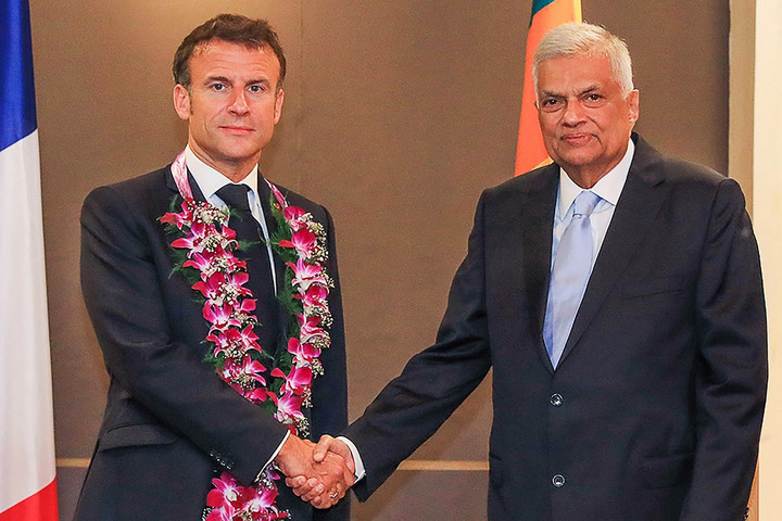 Macron támogatást ígért Srí Lanka gazdaságának a talpra állításához