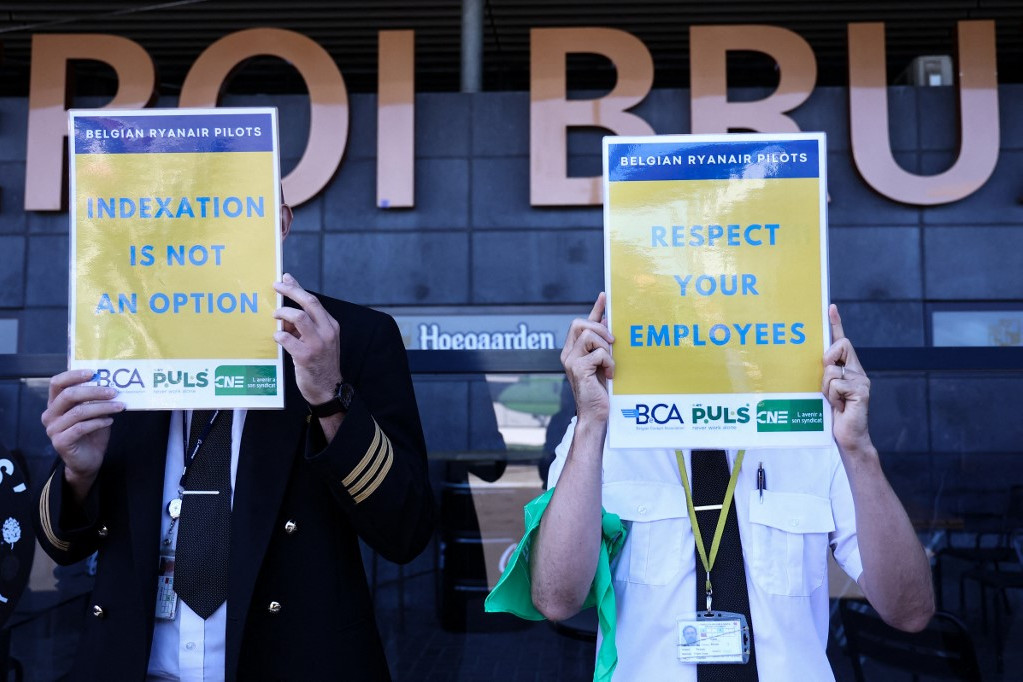 Fotó: Kenzo TRIBOUILLARD / AFP Ryanair sztrájk