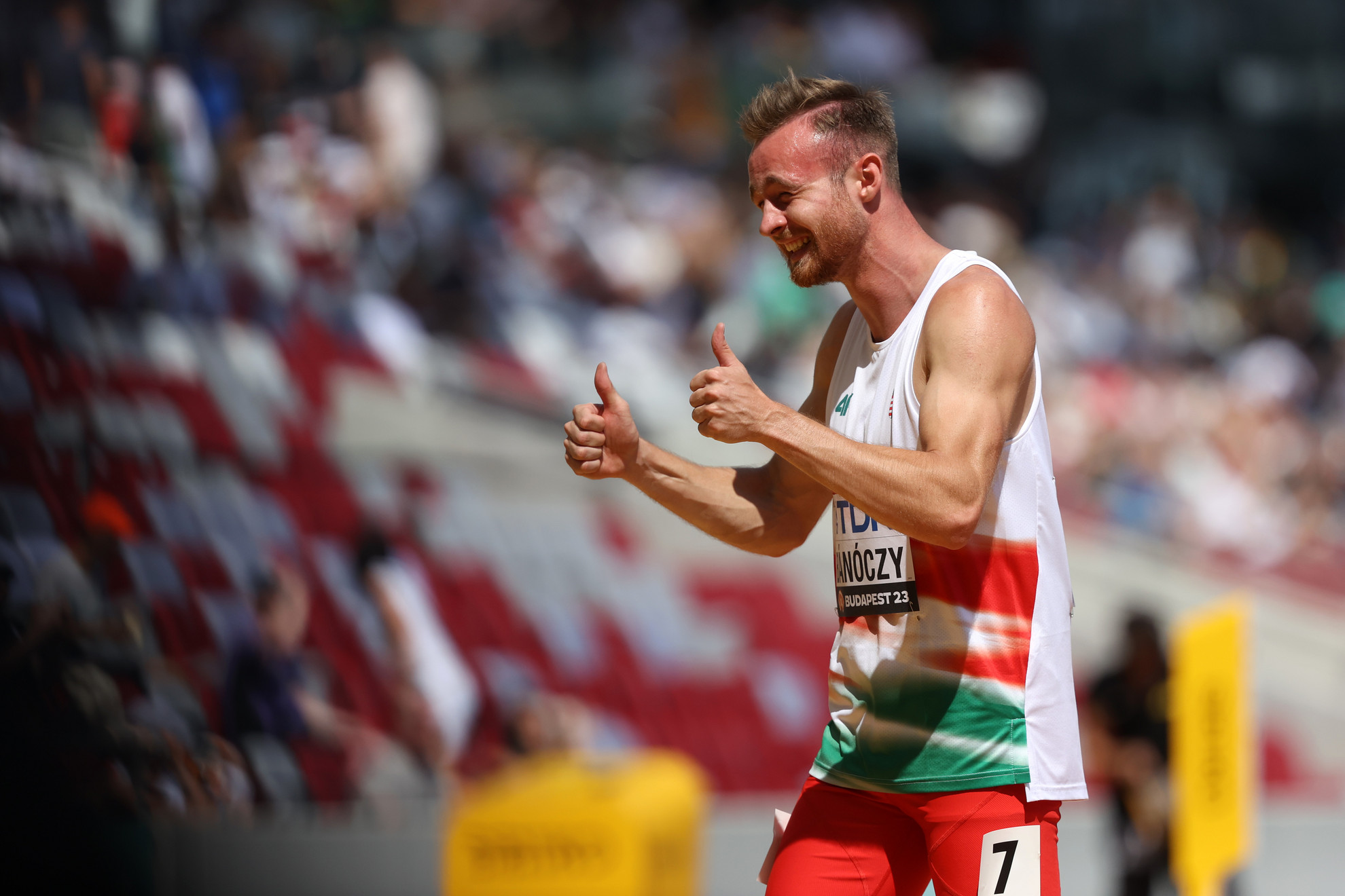 Bánóczy Árpád a férfi 400 méteres gátfutás selejtezőjében
