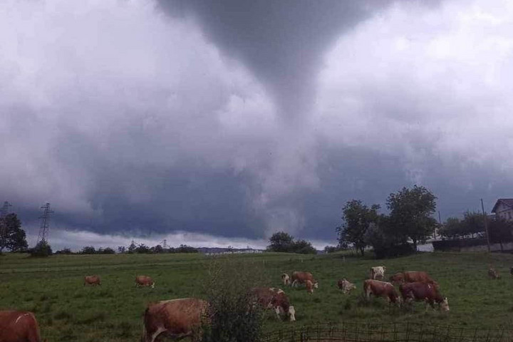 Fotó: facebook.com/StormchasersSlovenija Tornádó Szlovéniában