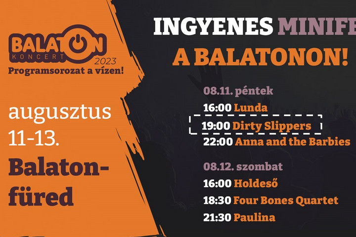 Fotó: Facebook/Balatonkoncert.hu Balatonfüreden köt ki pénteken a BalatONkoncert színpadhajója