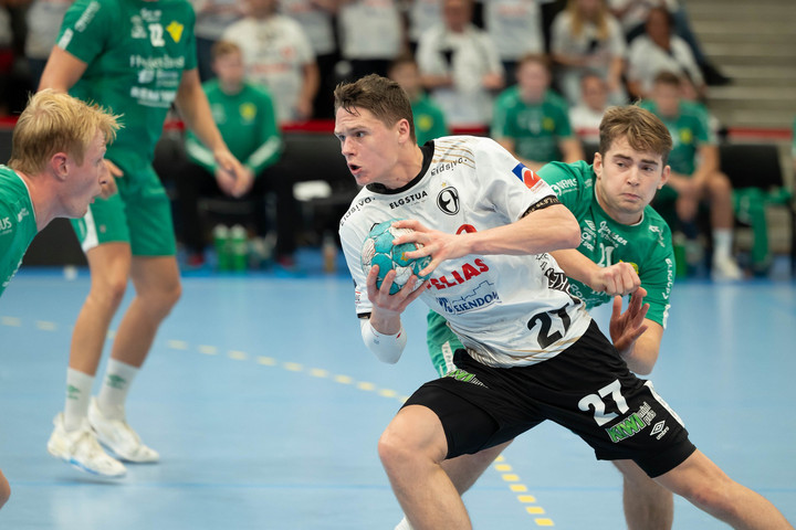 Fotó: Facebook/Elverum Håndball Lukács Péter igyekszik elsajátítani a skandináv mentalitást
