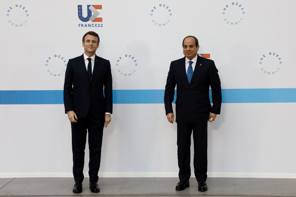 Emmanuel Macron és Abdel Fatah al-Sissi