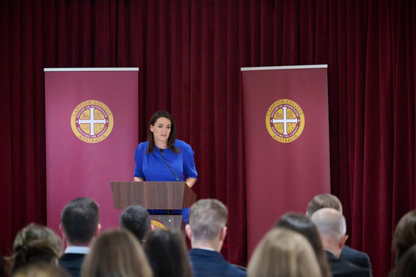 A demográfiai kihívásokról tartott előadást Novák Katalin ausztrál egyetemistáknak