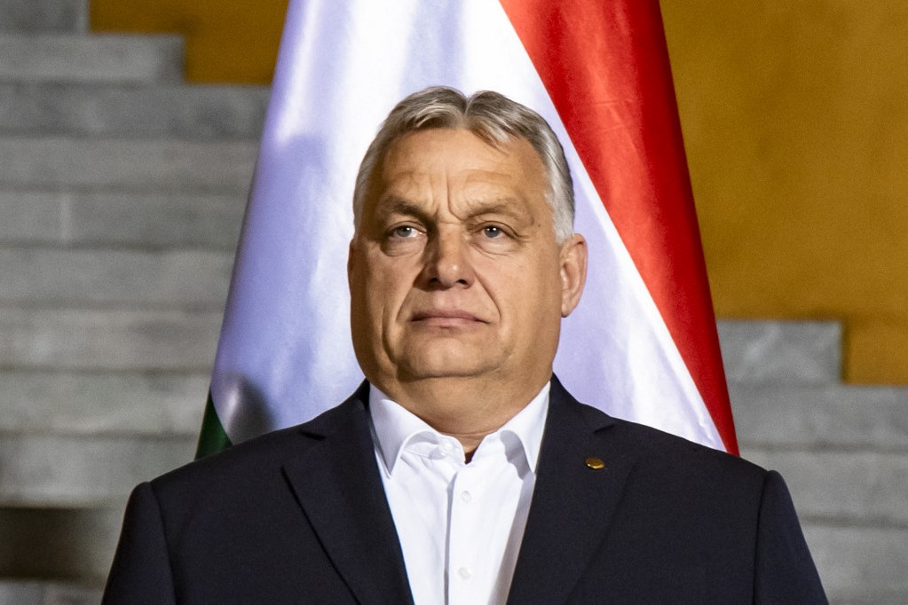 Orbán Viktor miniszterelnök az Európai Unió vezetőivel való találkozó előtt a berlini kancellárián, 2023. november 13-án