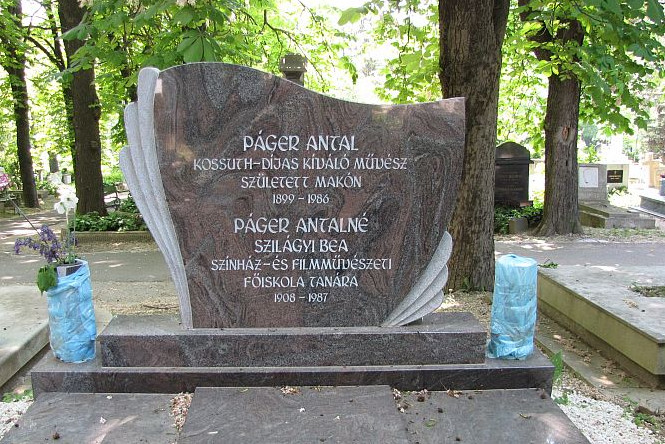 Páger és harmadik felesége sírhelye a Farkasréti temetőben