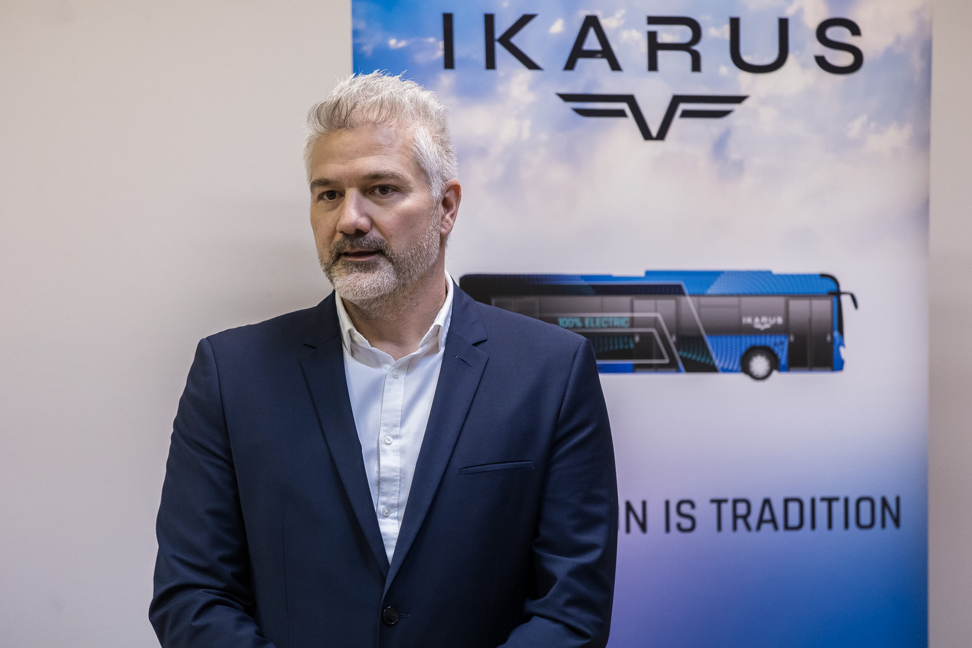 Fehér Roland az Ikarus Járműtechnika Zrt. ügyvezető igazgatója - IKARUS projekt záróesemény