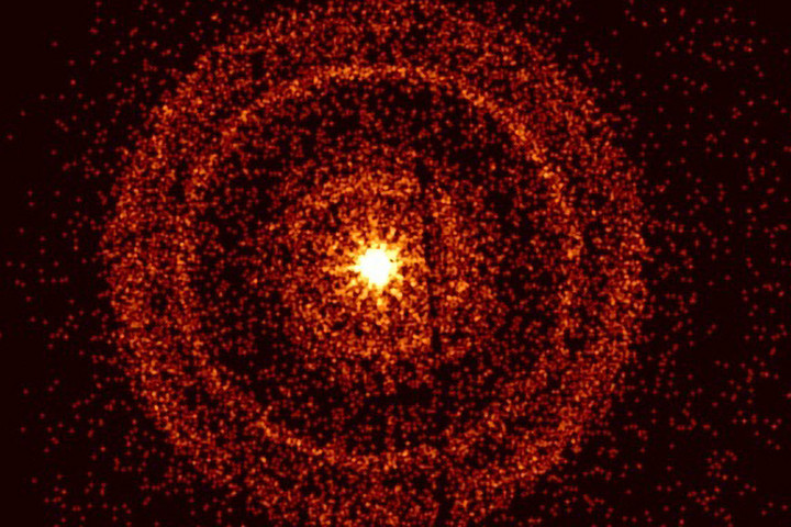 Fotó: AFP/Handout/NASA/Swift/A. Beardmore (University of Leicester) A Földünk ózonrétegét is elpusztíthatta volna, ha közelebb van a tavalyi, eddig érzékelt legerősebb GRB