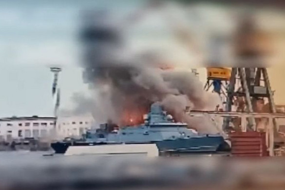 Így robban fel az egyik legmodernebb orosz hadihajó + VIDEÓ