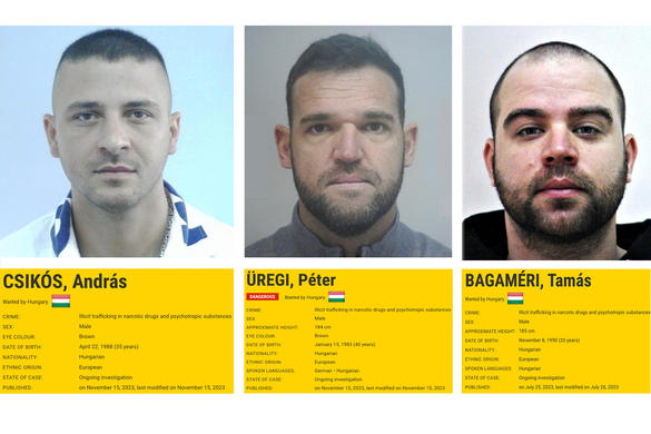 Három magyar került fel az Europol legkeresettebb bűnözőinek listájára