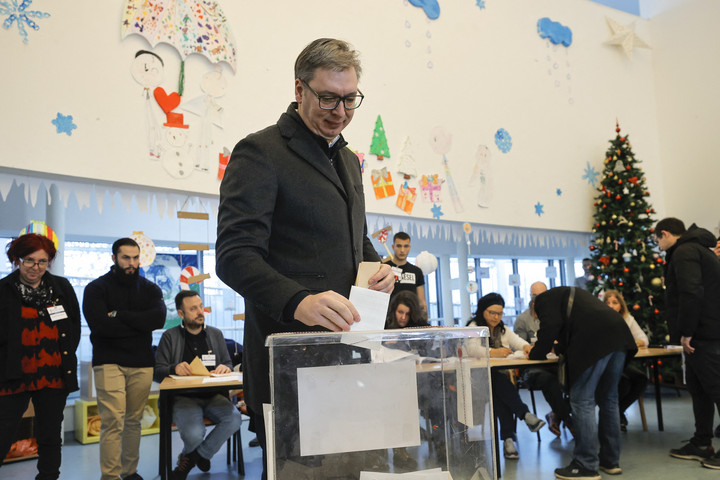 Fotó: AFP/Anadolu/Samir Jordamovic Vučić megerősödve került ki a választásból