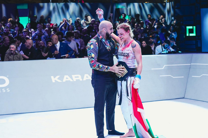 Fotó: Facebook/Melinda Fabian Fábián Melinda a Karate Combat első magyar női világbajnoka