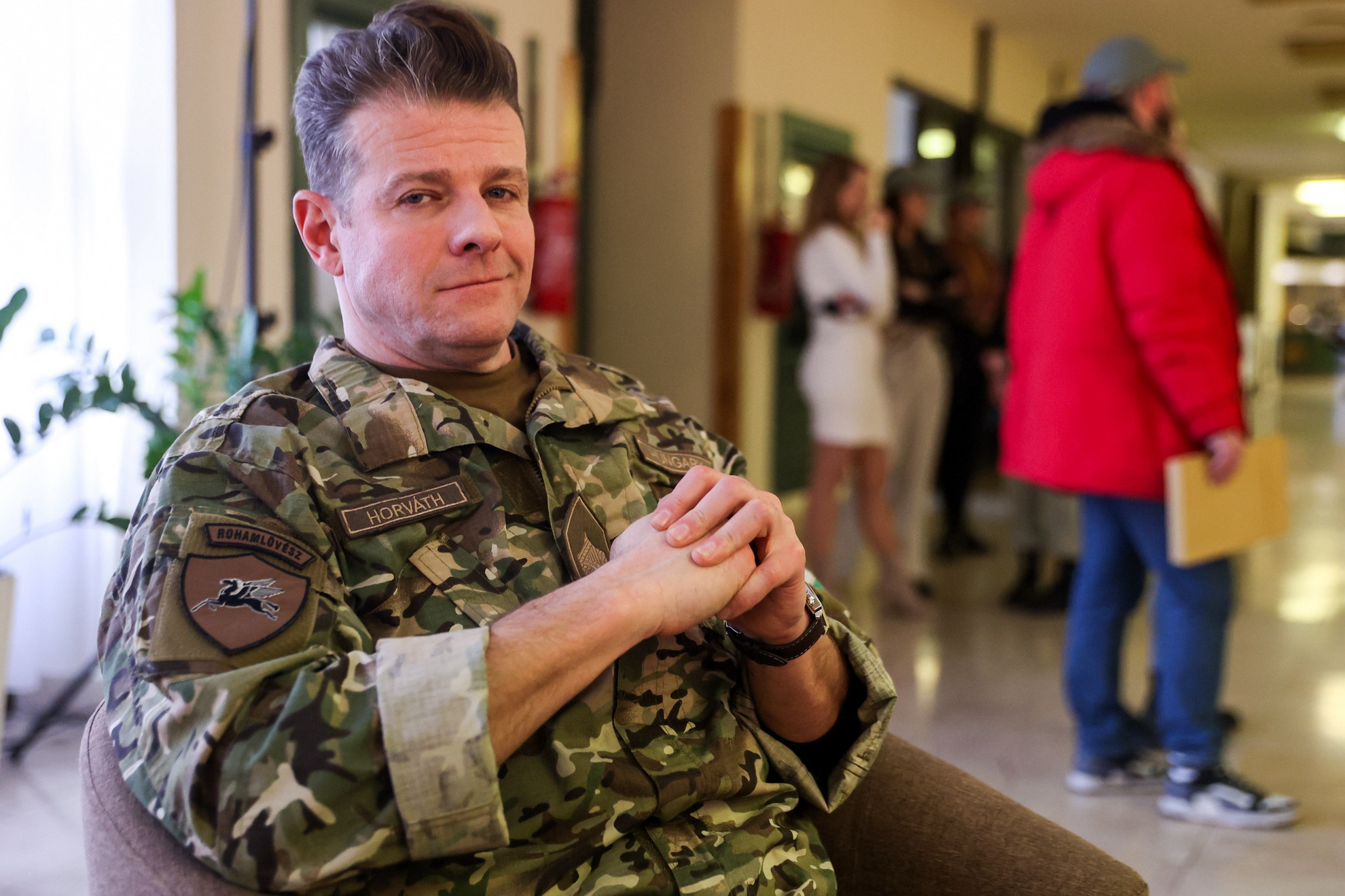 Fotó: MH/Török Péter S.E.R.E.G. című katonai sorozat sajtónyilvános forgatási nap - Kamarás Iván
