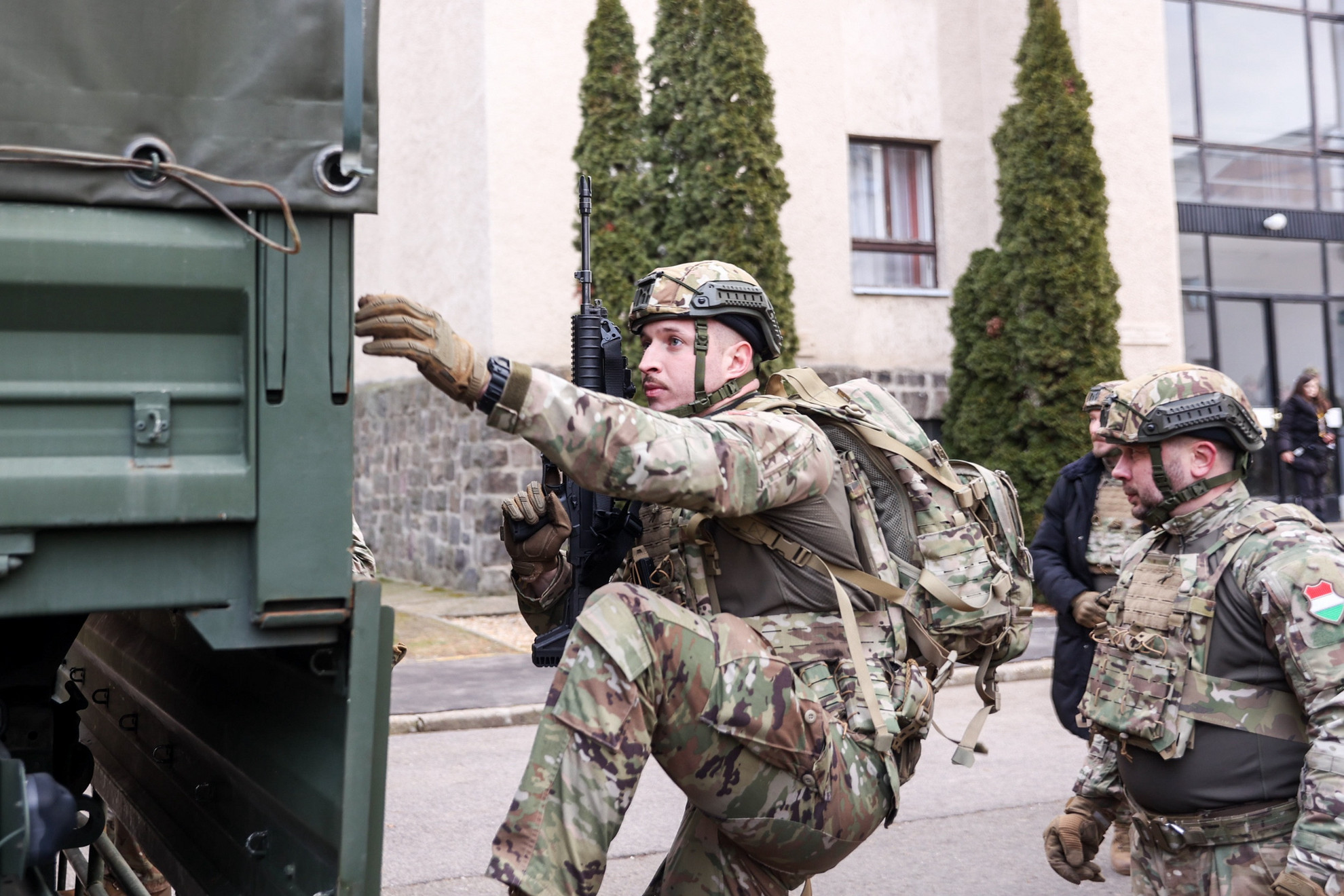 Fotó: MH/Török Péter S.E.R.E.G. című katonai sorozat sajtónyilvános forgatási nap