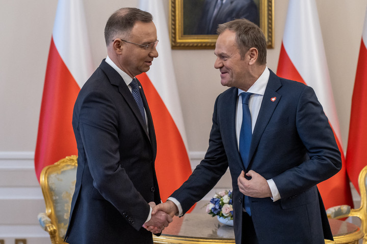 Fotó: AFP/Wojtek Radwanski A lengyel elnök Mariusz Kaminski és Maciej Wasik szabadon bocsátását szorgalmazta a kormányfőnél