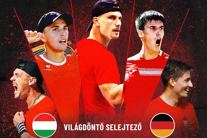 Fotó: Facebook/Hungarian Tennis A legerősebb összeállításban a magyarok a Davis Kupán
