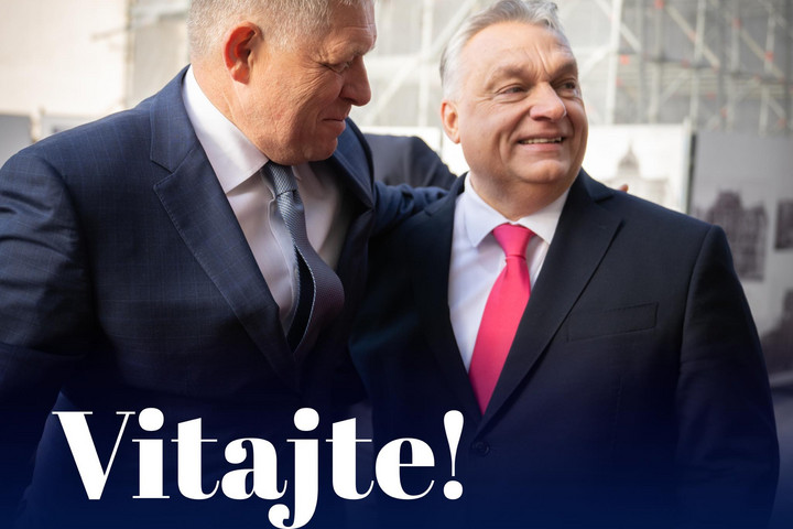 Fotó: Facebook/Orbán Viktor Így üdvözölte Orbán Viktor Robert Ficót Budapesten