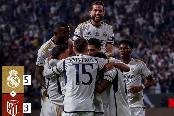 Őrült madridi derbin lett Rijádban finalista a királyi gárda