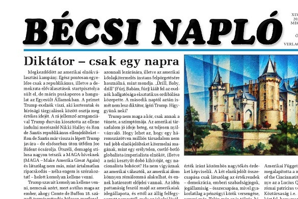 Fotó: Facebook/Bécsi Napló Kisebb formátum, nagyobb betűk