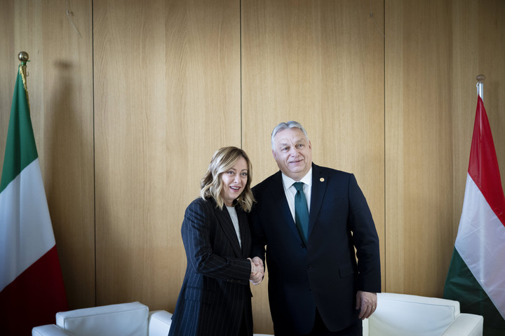 Fotó: MTI/Miniszterelnöki Sajtóiroda/Fischer Zoltán Új hatalmi páros az EU-ban: Orbán és Meloni