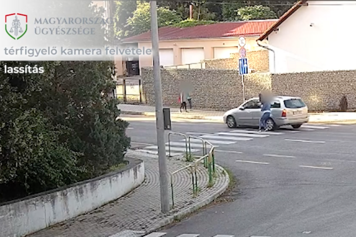 Fotó: Magyarország Ügyészsége Figyelmetlen autós gázolt a zebrán + VIDEÓ