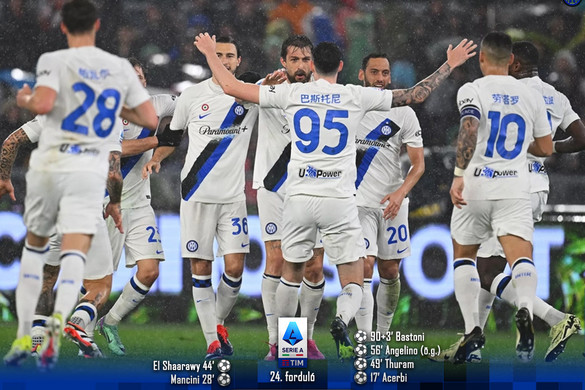 Serie A: fordulatos küzdelem után Inter-siker a rangadón