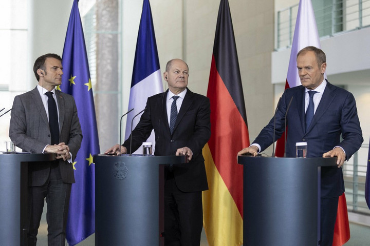 Fotó: dpa Picture-Alliance via AFP/Photothek/Lorenz Huter Kialakulóban a francia–német–lengyel tengely