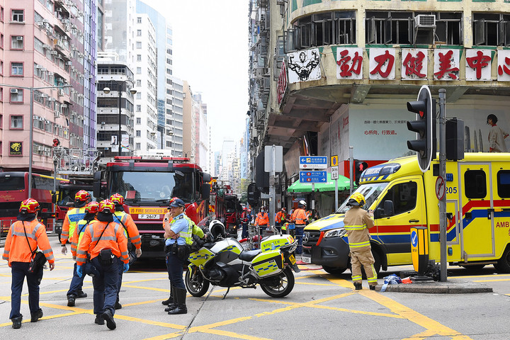Fotó: Xinhua via AFP/Chen Duo Tűzvész Hongkongban
