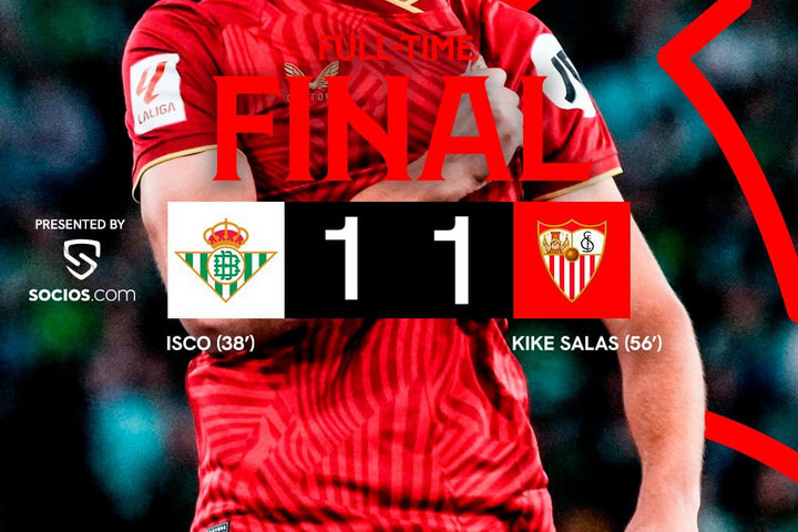 Fotó: Sevilla FC Facebook-oldala La Liga: Döntetlen a sevillai rangadón