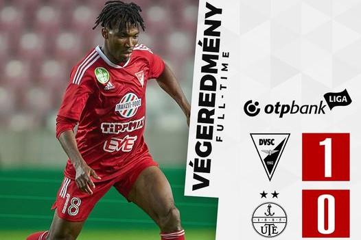 Fotó: Facebook/DVSC (Debreceni Vasutas Sport Club) Labdarúgó NB I: hajrágóllal gyűrte le a Loki az emberhátrányban játszó Újpestet